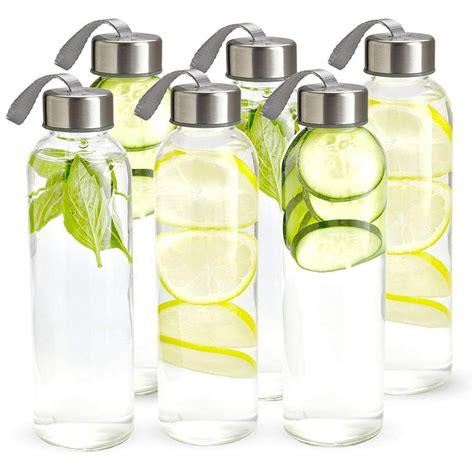 glass water bottle 6 pack